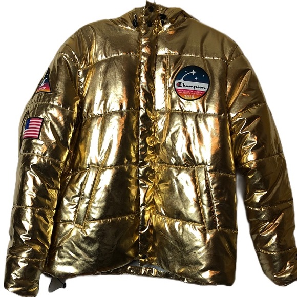 🔴SOLD🔴Champion gold NASA puffer jacket size XL - Picture 3 of 13